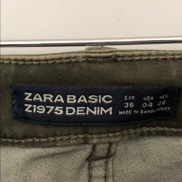 Olive Green Zara Skinny Hight Waist Jeans - Picture 3 of 5